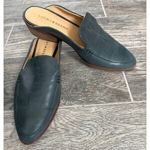 Women Lucky Brand Morriah Leather Slip On Loafers Navy Size 8